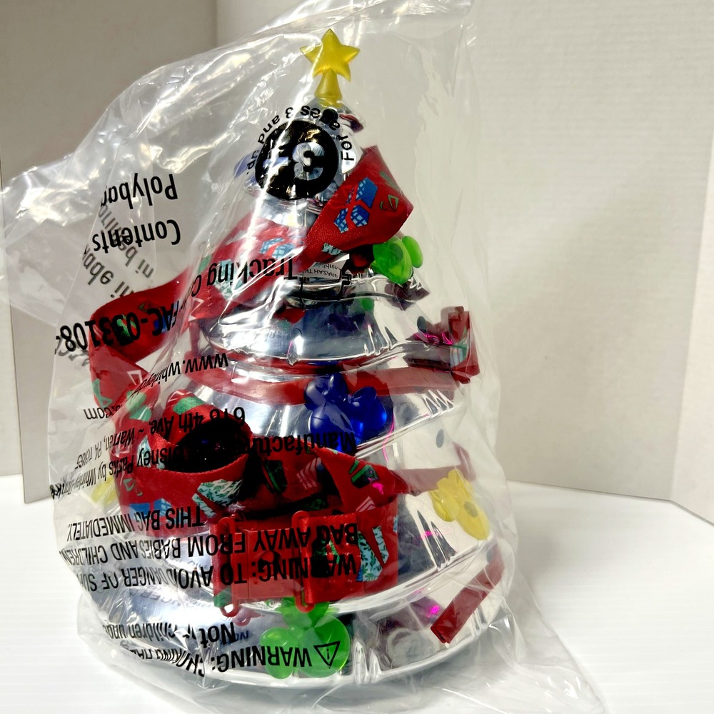 Disneyland Mickey & Minnie Silver Christmas Tree Light Up Sipper Cup Sealed NEW